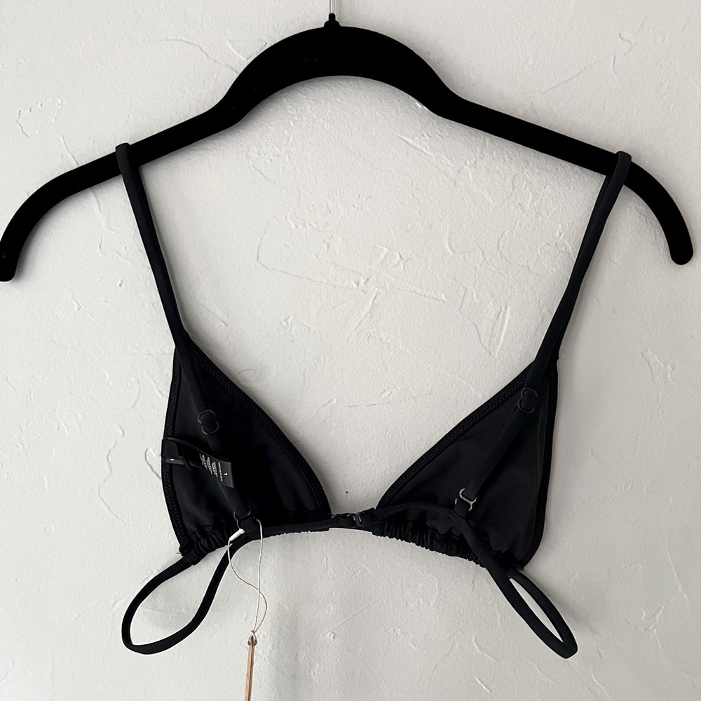 🖤SKIMS SPARKLE JERSEY SWAROVSKI CRYSTAL MINI TRIANGLE BRALETTE IN ONYX L - Picture 2 of 8